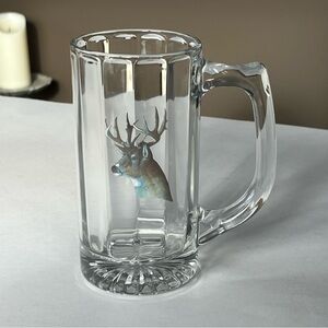 Wild Wings glass stein/mug “Whitetail Deer Portrait” by artist Michael Sieve